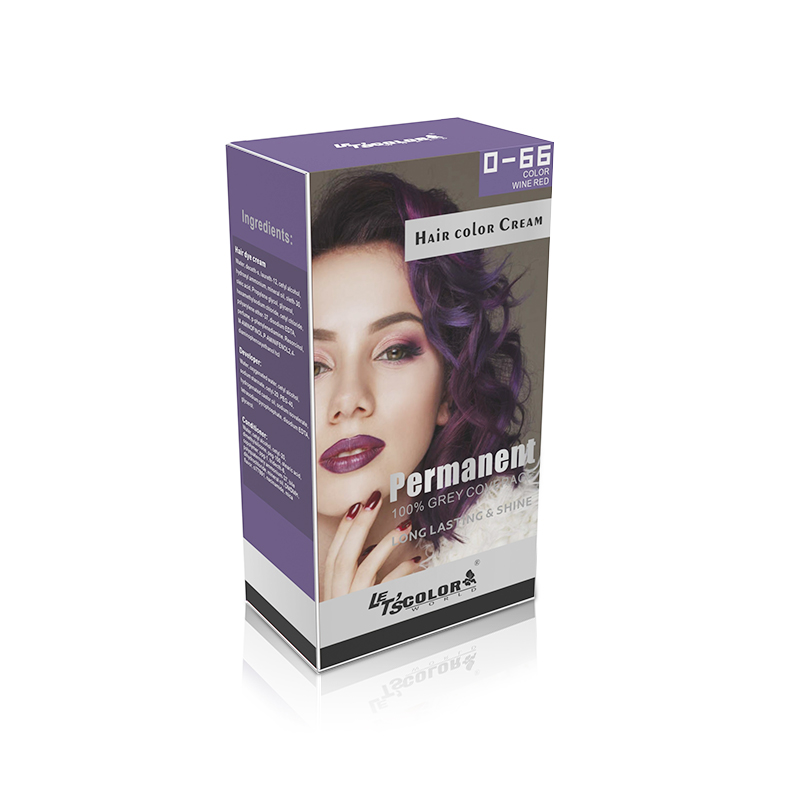 Creme de cor de cabelo para uso doméstico orgânico loiro violeta